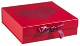 Think Posh Red/Red Flock Keepsake Gift Box, Large