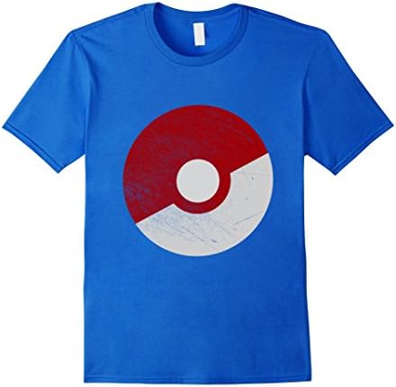 Men's Pokeball T-Shirt Medium Royal Blue