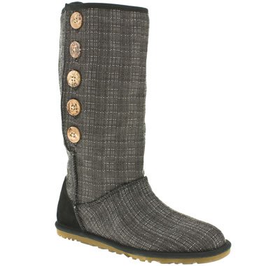 Ugg Lo Pro Button - 3.5 Uk - Black - Fabric