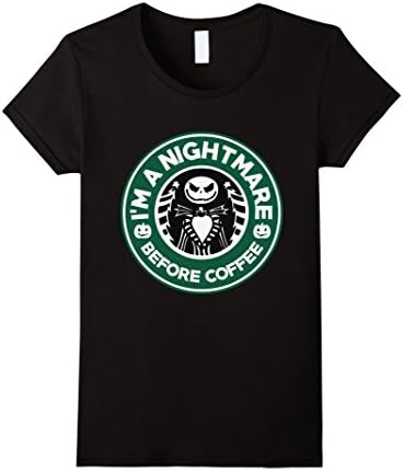 Women's I'm a nightmare before coffee T-shirt Medium Black