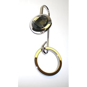 Grey Crystal Keychain Hook