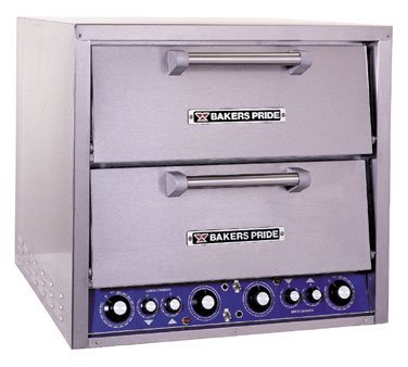 Bakers Pride DP-2BL Pizza/Bake Oven Double Compartment Countertop 20-3/4 Wide x 20-3/4 Deep Brick Lined