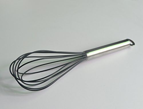 Silicone wire whisk (Grey) with stainless steel handle
