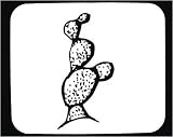 Mauspad mit Dekoration - Sukkulenten, spiny, Cactus, Wasser, Schwarz und Weiß, Pflanze, leafless, United States, dornig, südwestlichen Wüste, stachelig