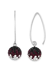 Sterling Silver Swarovski Elements Atlanta Spirit Ball Earrings
