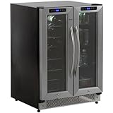 Avanti WBV21DZ 24 Built-in Side by Side Beverage Center, 21 Wine Bottles, 54 Beverage Cans