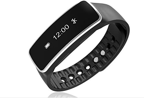 Smart Fitness Tracker Watch - IPX6 Waterproof Water Resistant - Best Sports and Exercise Bluetooth Multi-Functional Activity Tracking Band - Compatible with Android and iOS - Black (Black)