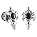 Charisma 1 Pair Mens Stainless Steel Sword Cross Stud Earrings Screw on Back Earrings