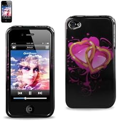 2DPC-IPHONE4S-147 Protector Cover IPHONE 4S Hard Case Pink Hearts