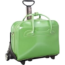 Hot Sale McKleinUSA WILLOWBROOK 94981 Green Detachable-Wheeled Ladies' Briefcase