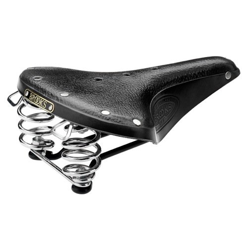 Brooks Saddles B67 Bicycle Saddle (Men's, Chrome Springs, Black)