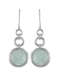 Sterling Silver Milky Aquamarine Earrings -- LIFETIME WARRANTY