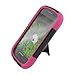 Eagle Cell Hybrid Case with Y Stand for Samsung Galaxy Exhibit T599 - Retail Packaging - Hot Pink/Black