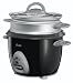 Oster CKSTRCMS65 3-Cup (Uncooked), 6-Cup (Cooked) Rice Cooker with Steam Tray, Black
