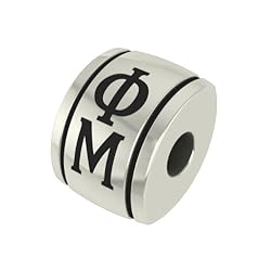 Phi Mu Barrel Sorority Bead Fits Most Pandora Style Bracelets Including Pandora Chamilia Biagi Zable Troll and More. High Quality Bead in Stock for Immediate Shipping