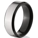 New 8mm Black Titanium Ring, Comfort Fit Band , Sizes 8 to 12 Half & Full