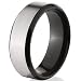 New 8mm Black Titanium Ring, Comfort Fit Band , Sizes 8 to 12 Half & Full