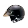 Half Helmets - Half Motorcycle Helmets with Neck Warmer 40Black