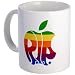R.I.P. Steve Jobs Rainbow Apple on an 11oz Ceramic Coffee Cup Mug