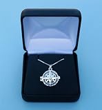 Sterling Silver Compass Rose Locket with Working Compass