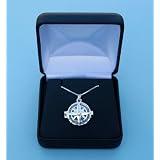 Compass Rose Silver Compass Locket with 19.5 inch Silver Chain