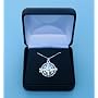 Compass Rose Silver Compass Locket and 17.5 inch Silver Chain
