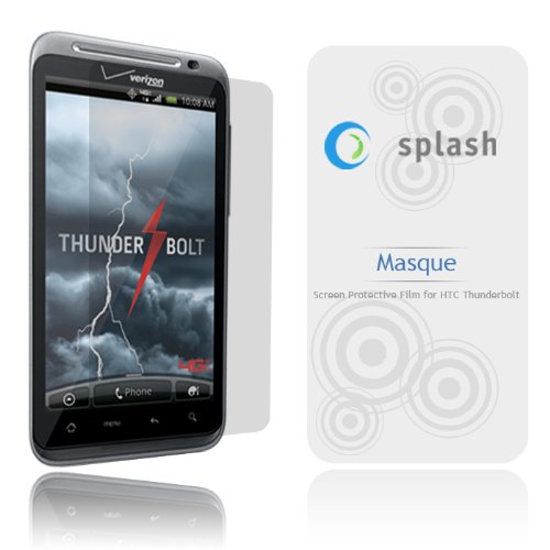 splash Masque Screen Protector Film Clear (Invisible) for HTC Thunderbolt (3-Pack)