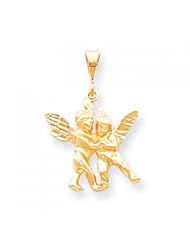 10k Yellow Gold Angel Charm - Religious Jewelry