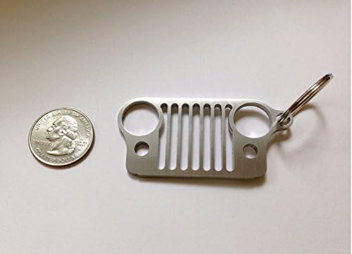 Ultrastuff Stainless Steel Jeep Grill Key Chain, Jeep Key Chain.