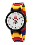 LEGO Midsize Classic White Dial 4 Stud Brick Above 6 Black Watch #340814
