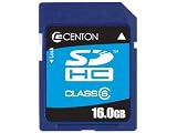 Centon Class 6 (6 MB/S) SDHC 16 GB Flash Card 16GBSDHC6 (Blue)