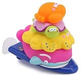 Kid Genius - HKTY12218 - Jouet Premier Age - Pyramide Bain Ventouse - Support Ventouses - Bleu Fonce