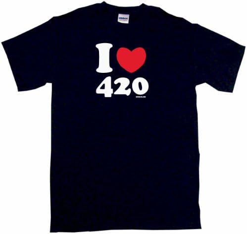 I Heart Love 420 Men's Tee Shirt 2XL-Black