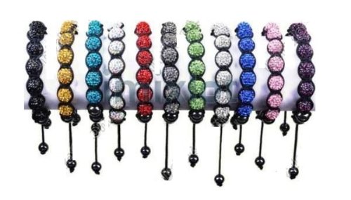 K1S© HIGH QUALITY SWAROVSKI SHAMBALLA CRYSTAL DISCO BALL BRACELET VARIOUS COLOURS