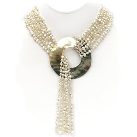 HinsonGayle Glamour Collection Cleopatra White Cultured Pearl Six-Strand... by 