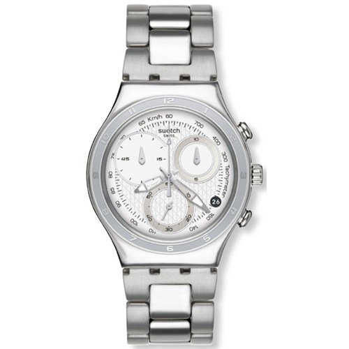 Swatch Men's YCS550G Stainless-Steel Quartz Watch with White Dial