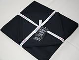 Black 54x54 Inch Square Table Cloth & 4 Napkins Set /100% Cotton/ Easy care. Washable at 60 deg C/Homescapes Brand/ Normally Delivered Next Working Day at No Extra Cost