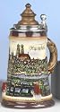 Medieval Munich LE German Beer Stein with Wood Lid