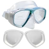 Promate Nearsight Optical Corrective Scuba Snorkeling Mask - Pearl Blue - Nearsight-55