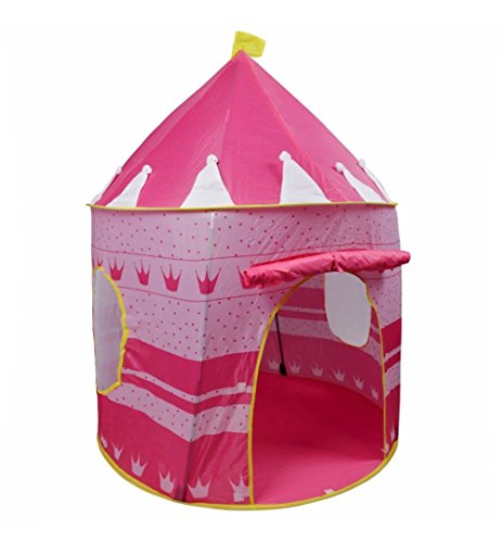 DIY CreationsÂ® Girl Pink Play Tent Crown Princess Castle - Indoor and Outdoor Use