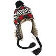 Winter Faux Fur Knit Pom Pom Snowflake Trooper Trapper Ski Aviator Hat Navy Small
