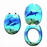 Trimmer Underwater Dolphins Toilet Seat Cover