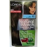 L'Oreal Natural Match No-Ammonia Color-Calibrated Creme Hair Color, Dark Ash Brown 4C Cooler ~ L'Oreal Paris