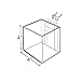 Azar 256105 4-Inch Cube Bin