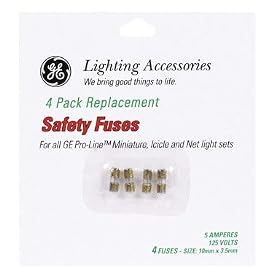 Santa's Best Craft Imports(ge) 54501 Ge Replacement Fuses 5 Amp.