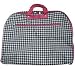 Hot Pink Trim Black Houndstooth Print Garment Bag Travel Dance Luggage