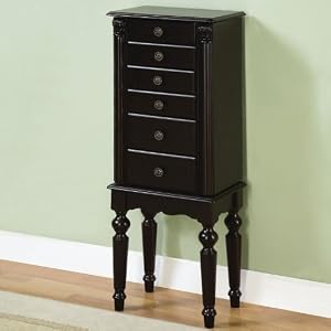 Powell Ebony Jewelry Armoire