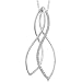 Modern Enchantment: Sterling Silver Designer Inspired Bridal Style Pendant Necklace with CZ Diamonds