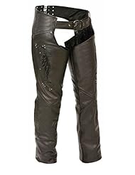 Automotive Parts and Accessories: Milwaukee Womens Leather Chaps (Black, Medium) - Milwaukee