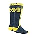 '47 NCAA Michigan Wolverines Men's Hot Box Sport Casual Dress OTC Socks (1 Pack), Large, Navy